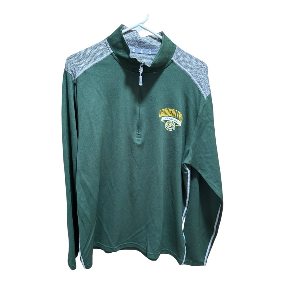 Men’s Large Champion Lambeau Field Green Bay Packers 1/4 Zip Pullover